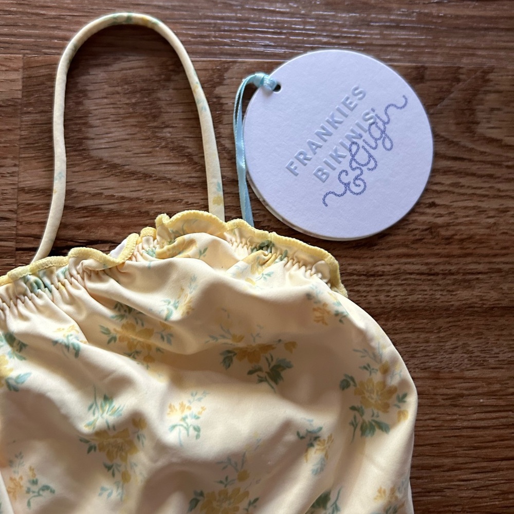 Frankies Bikinis Yellow Flower Bikini Top Gigi Hadid x Frankies Arabelle Top - Picture 4 of 8